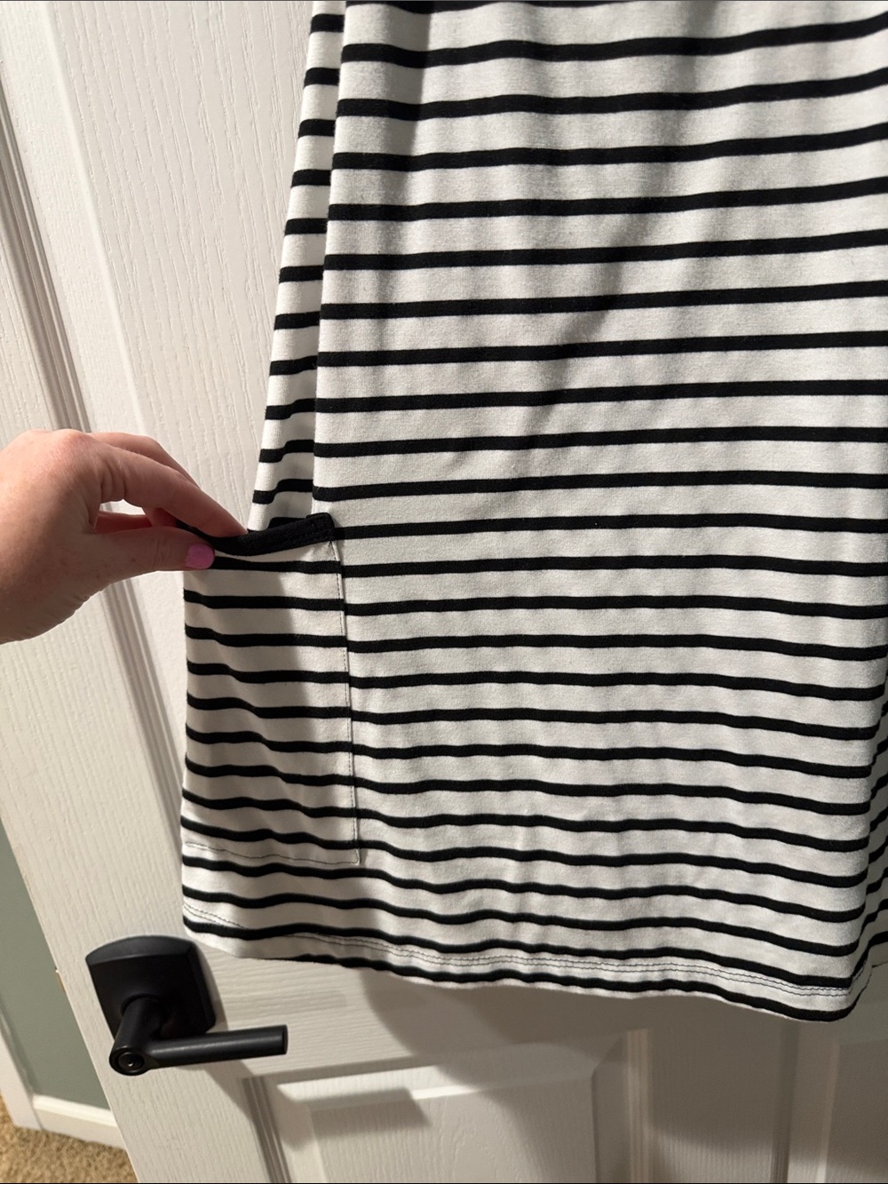 As revival Striped Black & White Tank Dress with shorts built in - Picture 2 of 5